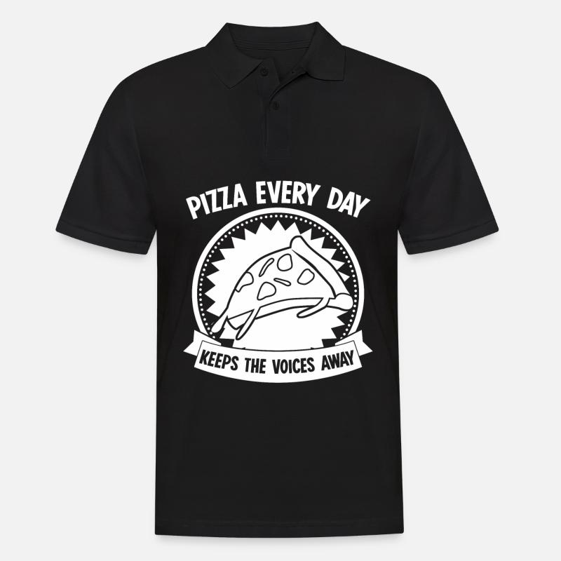 Pizzas Pizzaria Pizza - Männer Poloshirt - Schwarz