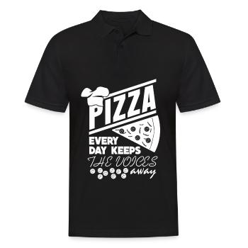 Pizzaria Pizza Pizzas - Polo Homme - noir - Devant - Kai (181cm)