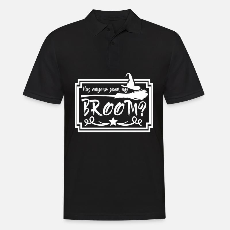 Witchcraft Witch's Broom Halloween Witch - Männer Poloshirt - Schwarz