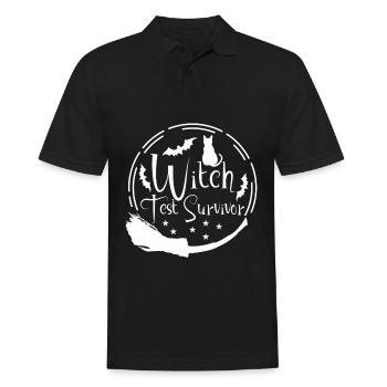 Test de sorcière Balai de sorcière Sorcellerie - Polo Homme - noir - Devant - Kai (181cm)