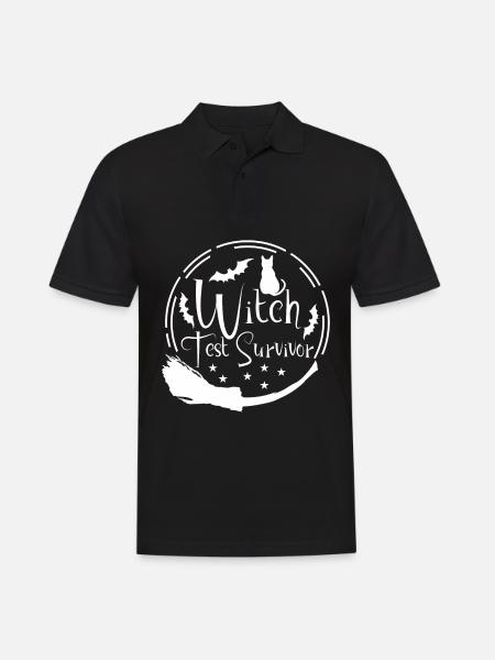 Witch Test Witch's Broom Witchcraft - Men's Polo Shirt - black