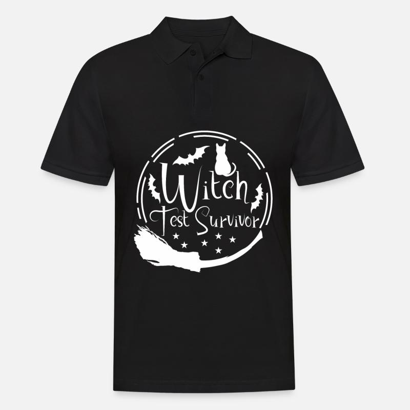 Witch Test Witch's Broom Witchcraft - Männer Poloshirt - Schwarz