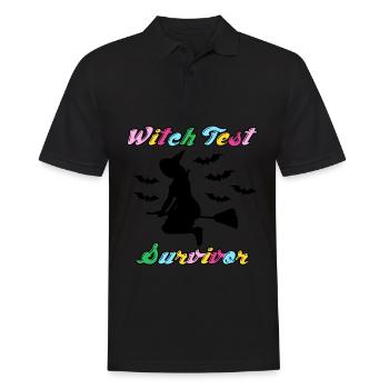 Test de sorcière Sorcellerie Balai de sorcière - Polo Homme - noir - Devant - Kai (181cm)