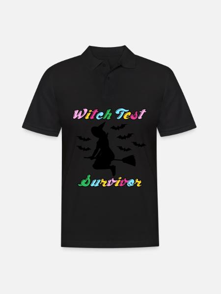 Witch Test Witchcraft Witch's Broom - Men's Polo Shirt - black