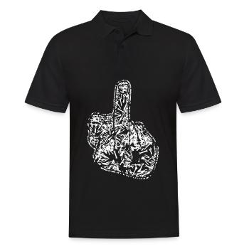 Middle Finger Tools Misanthrope - Männer Poloshirt - Schwarz - Vorne - Kai (181cm)