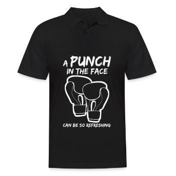 Boxer Punch Joke Boxing Gloves - Männer Poloshirt - Schwarz - Vorne - Kai (181cm)