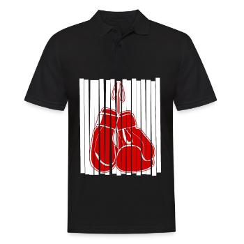 Red Boxing Gloves Boxer - Men's Polo Shirt - black - Front - Kai (181cm)