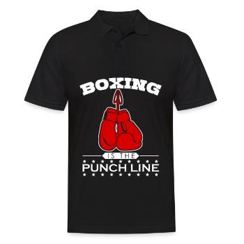 Boxing Gloves Boxer Punching Bag - Männer Poloshirt - Schwarz - Vorne - Kai (181cm)