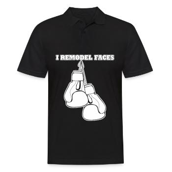 Boxer Joke Boxing Gloves - Männer Poloshirt - Schwarz - Vorne - Kai (181cm)