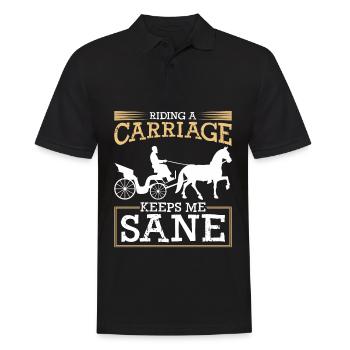 Horse Carriage Coachman Coachmen - Men's Polo Shirt - black - Front - Kai (181cm)