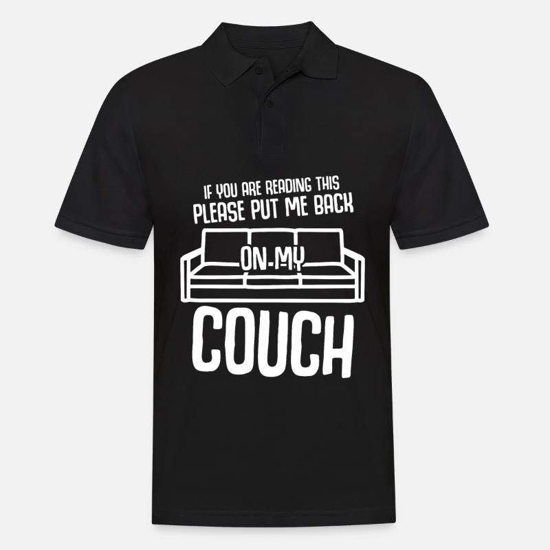 Couch Sofa - Männer Poloshirt - Schwarz