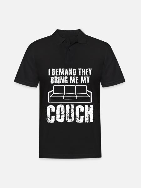 Sofa Couch - Men's Polo Shirt - black