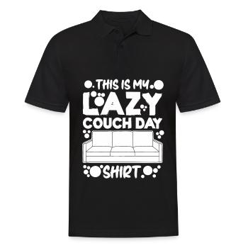 Lazy Couch Day Sofa - Männer Poloshirt - Schwarz - Vorne - Kai (181cm)