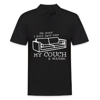 Couch and Sofa - Männer Poloshirt - Schwarz - Vorne - Kai (181cm)