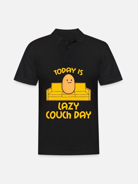 Potato Couch Sofa - Men's Polo Shirt - black