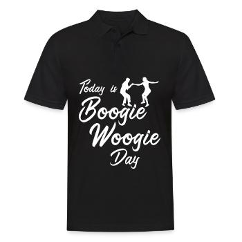 Swing Boogie Woogie Dance Dancing - Männer Poloshirt - Schwarz - Vorne - Kai (181cm)