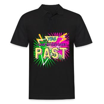 1980's Retro 80s Disco - Men's Polo Shirt - black - Front - Kai (181cm)