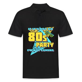 Fête rétro des années 80 des années 1980 - Polo Homme - noir - Devant - Kai (181cm)