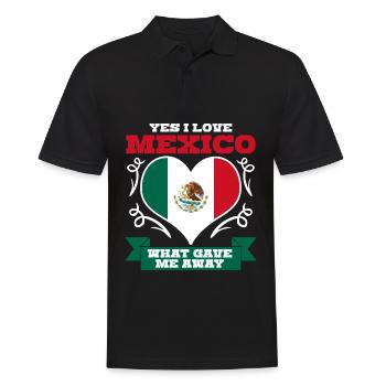 Mexico Heart Mexican Flag Mexicans - Men's Polo Shirt - black - Front - Kai (181cm)