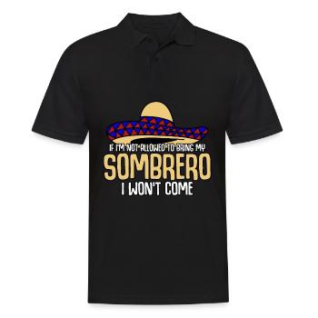 Mexique Sombrero Mexicains Mexicains - Polo Homme - noir - Devant - Kai (181cm)