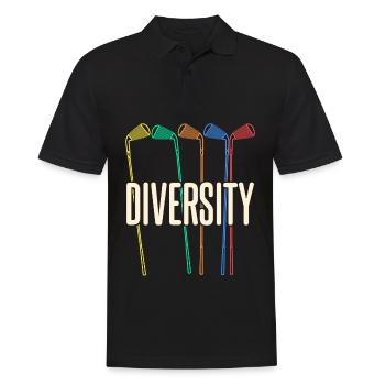 Golf Club Diversity Golf Course - Männer Poloshirt - Schwarz - Vorne - Kai (181cm)