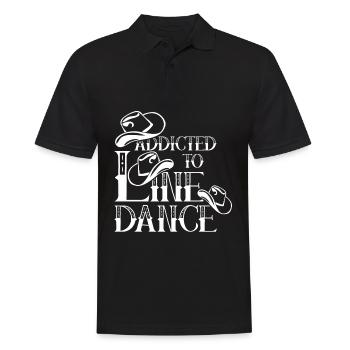 Line Dance Country Music Line Dancing - Männer Poloshirt - Schwarz - Vorne - Kai (181cm)