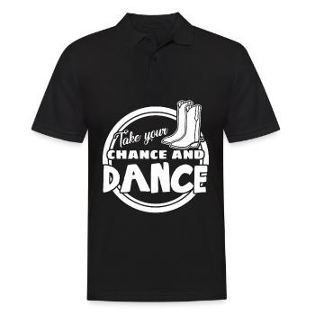 Line Dancing Country Music Line Dance - Männer Poloshirt - Schwarz - Vorne - Kai (181cm)