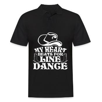 Country Music Line Dance Line Dancing - Männer Poloshirt - Schwarz - Vorne - Kai (181cm)