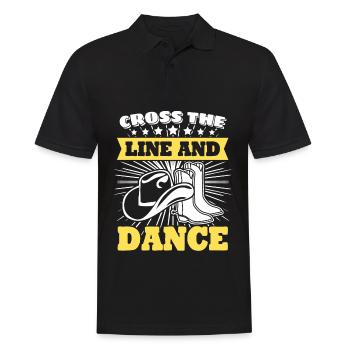 Line Dance Country Music - Männer Poloshirt - Schwarz - Vorne - Kai (181cm)