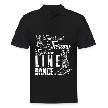 Line Dance Cowboy Country Music - Männer Poloshirt - Schwarz - Vorne - Kai (181cm)