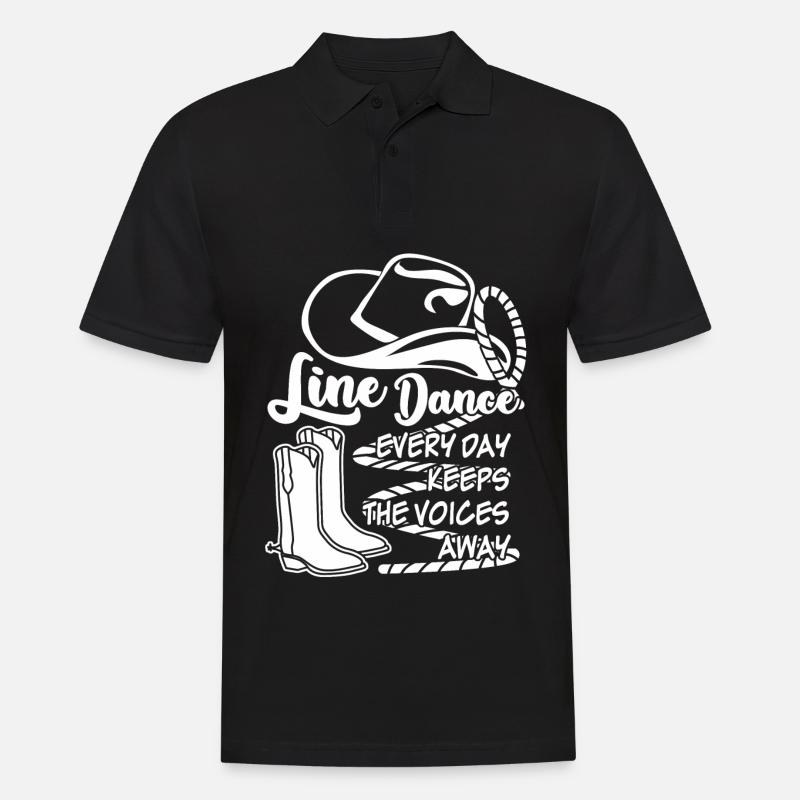 Line Dance - Männer Poloshirt - Schwarz