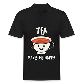 Tasse De Thé Buveurs Sachet De Thé Thé - Polo Homme - noir - Devant - Kai (181cm)