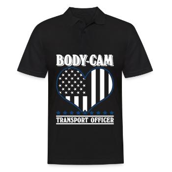 Police Body-Cam Policier - Polo Homme - noir - Devant - Kai (181cm)