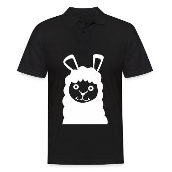 Alpaca funny Alpacas - Männer Poloshirt - Schwarz - Vorne - Kai (181cm)