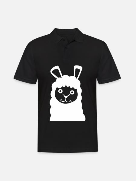 Alpaca funny Alpacas - Männer Poloshirt - Schwarz