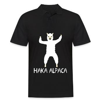 Haka Alpaca - Männer Poloshirt - Schwarz - Vorne - Kai (181cm)