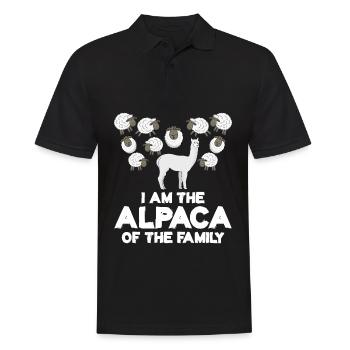 Alpaca and Sheep Family - Männer Poloshirt - Schwarz - Vorne - Kai (181cm)