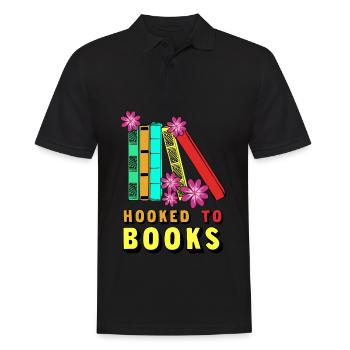 Book Read Books Bookworm Reading - Men's Polo Shirt - black - Front - Kai (181cm)