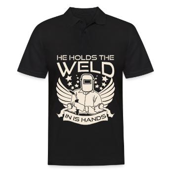 Welder Blacksmith Metalworker Metal Work - Men's Polo Shirt - black - Front - Kai (181cm)