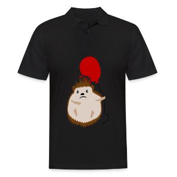 Hedgehog Red Balloon Hedgehogs - Männer Poloshirt - Schwarz - Vorne - Kai (181cm)