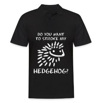 Hedgehog Joke Hedgehogs - Männer Poloshirt - Schwarz - Vorne - Kai (181cm)