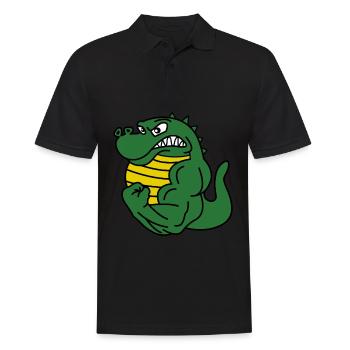 Bodybuilding Alligator - Männer Poloshirt - Schwarz - Vorne - Kai (181cm)