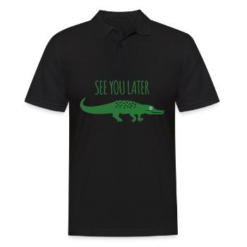 Alligators Joke Alligator - Men's Polo Shirt - black - Front - Kai (181cm)