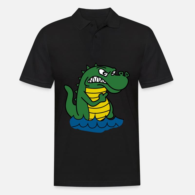 Alligators Grumpy Alligator - Men's Polo Shirt - black