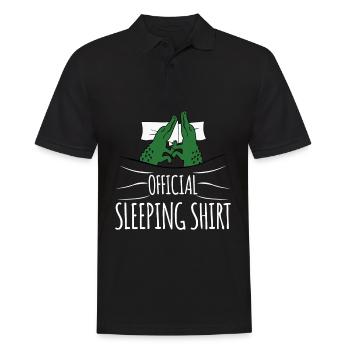Alligator Sleeping Shirt with Alligators - Men's Polo Shirt - black - Front - Kai (181cm)
