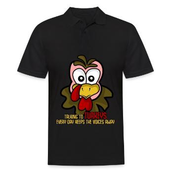 Turkey Turkeys - Männer Poloshirt - Schwarz - Vorne - Kai (181cm)