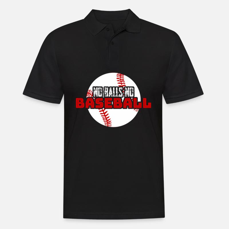 Baseball - Männer Poloshirt - Schwarz