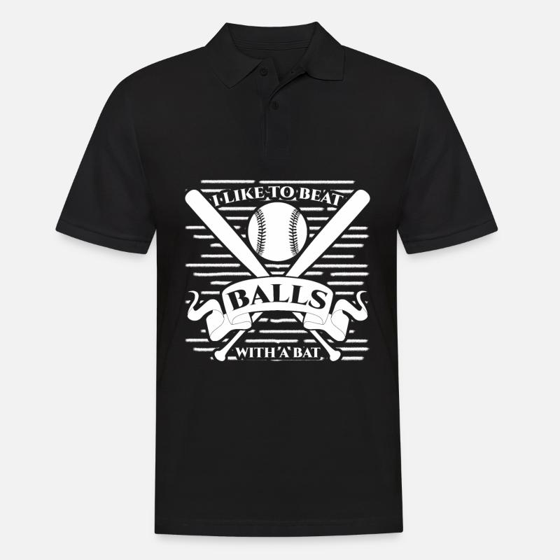 Battes de baseball et baseball - Polo Homme - noir