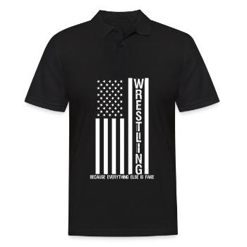 Wrestling Fake Wrestler - Männer Poloshirt - Schwarz - Vorne - Kai (181cm)