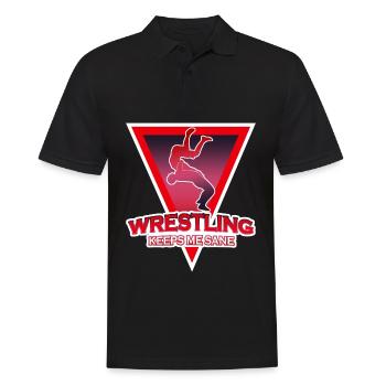Wrestler Insane Wrestling - Männer Poloshirt - Schwarz - Vorne - Kai (181cm)